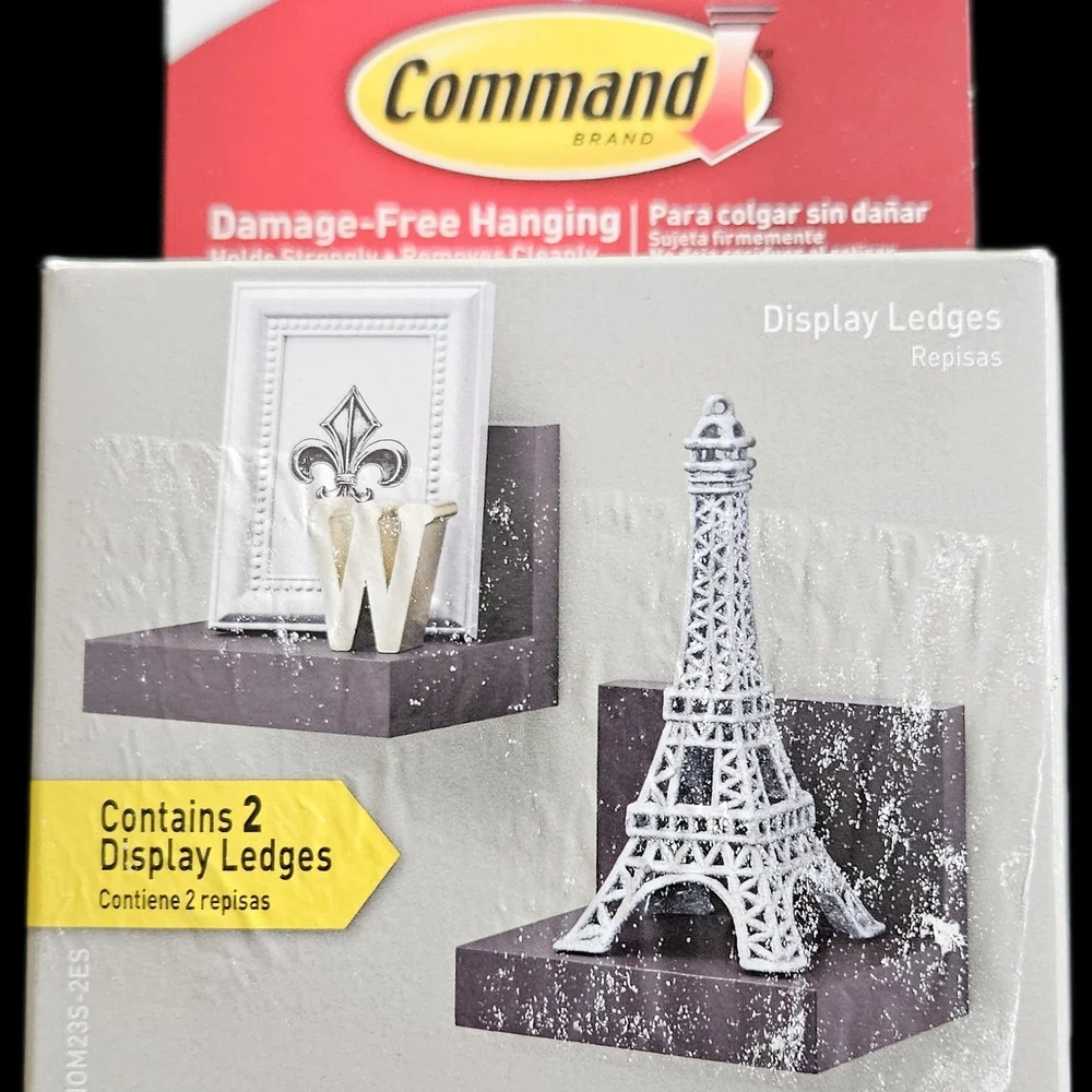 3M Command Damage-Free Hanging Display Ledges Contains 2